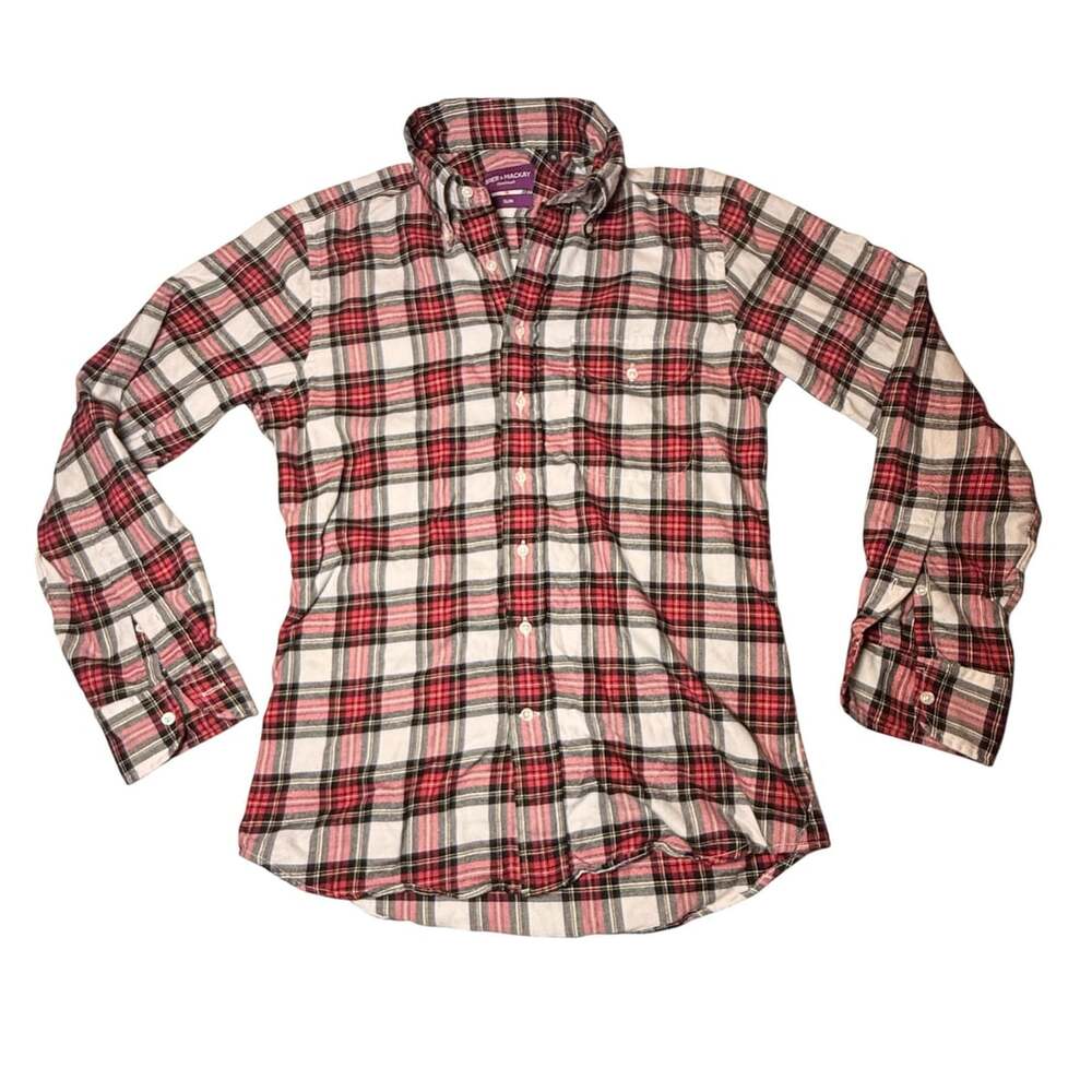 Spier And Mackay Plaid Flannel Button Down Shirt Slim Fit Untagged S/M